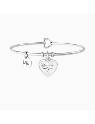 Bracciale donna KIDULT Philosophy 732222 CUORE/YOU ARE UNIQUE in ac...