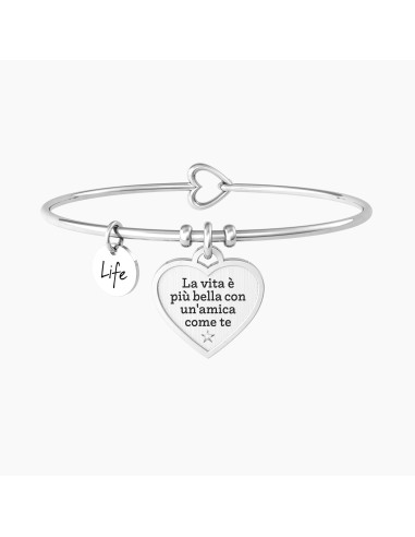 Bracciale donna KIDULT Friendship 732224 AMICA/VITA in acciaio e pv...