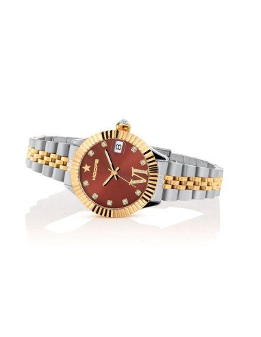 Orologio HOOPS New Luxury Diamonds 2 Bicolor in metallo 2654LD-SG04...