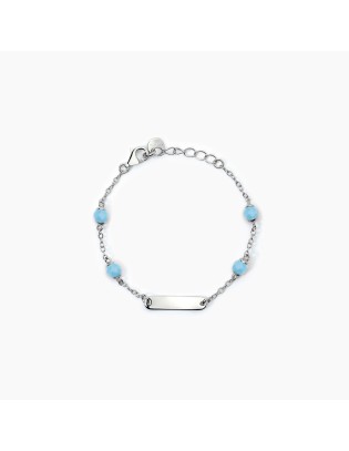 Bracciale neonato personalizzabile MABINA Baby 533782 in argento e ...