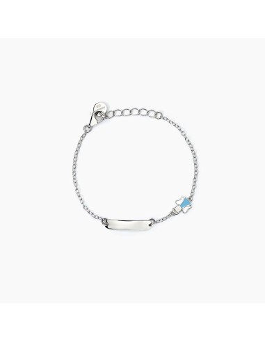 Bracciale neonato personalizzabile MABINA Angel 533793 in argento c...
