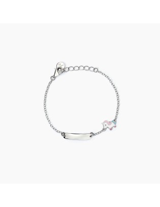 Bracciale neonato personalizzabile MABINA Unicorn 533789 in argento...