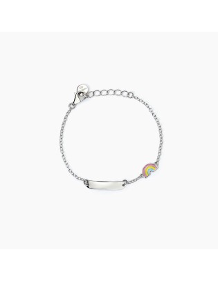 Bracciale neonato personalizzabile MABINA Rainbow 533790 in argento...