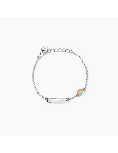 Bracciale neonato personalizzabile MABINA Rainbow 533790 in argento...
