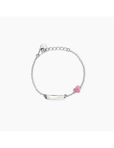 Bracciale neonato personalizzabile MABINA Heart 533786 in argento c...