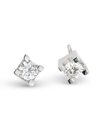 Orecchini in oro bianco 18Kt con diamanti naturali B-OR022 only 494...