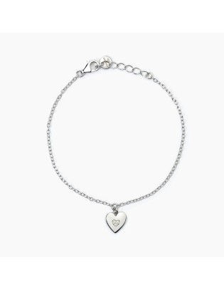 Bracciale bambina MABINA TVB 533778 in argento con ciondolo cuorici...