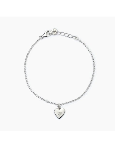 Bracciale bambina MABINA TVB 533778 in argento con ciondolo cuorici...