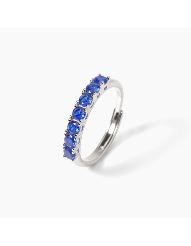 Anello regolabile MABINA Soiree 523387 in argento e zaffiri sinteti...