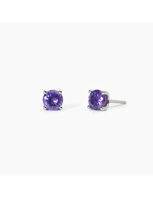 Orecchini MABINA Shiny 563741 in argento con cristalli viola  a sol...