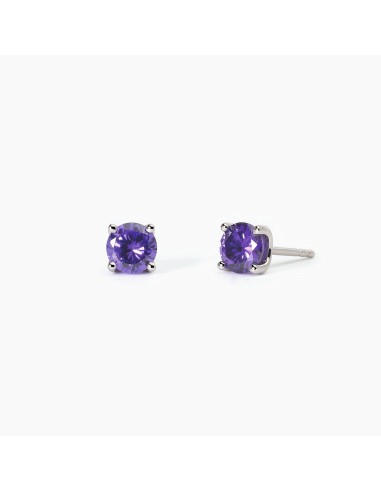 Orecchini MABINA Shiny 563741 in argento con cristalli viola  a sol...