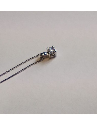 Girocollo in oro bianco 18Kt con diamanti naturali B-PLF011 only 44...
