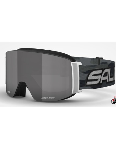 Maschera da sci SALICE 102DARWF OTG Nero Camo lente Antifog RW Arge...