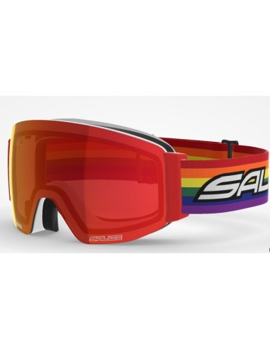 Maschera da sci SALICE 104DARWF OTG Bianco/Rainbow lente Antifog RW...