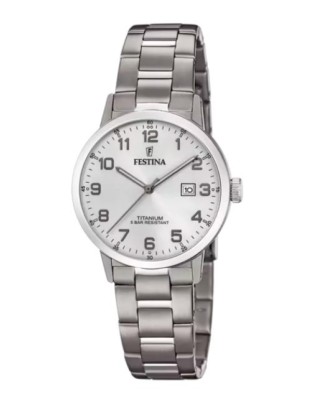 Orologio Donna FESTINA F20436/1 Titanium argento con cinturino in t...
