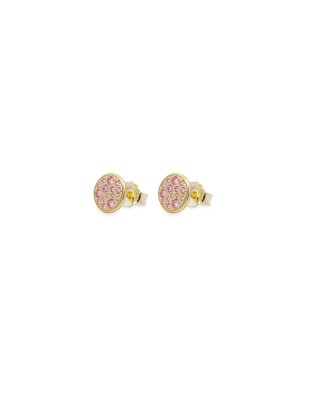Orecchini pave rosa small RUE DES MILLE Stardust Ten argento ORZ-01...