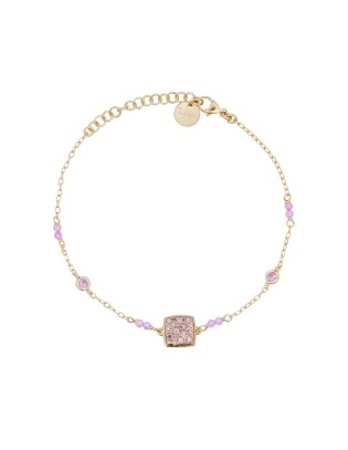 Bracciale pave rosa RUE DES MILLE Stardust Ten in argento BRZ-018 M...