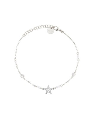 Bracciale RUE DES MILLE Stardust Ten in argento BRZ-018 M1 STE RH S...