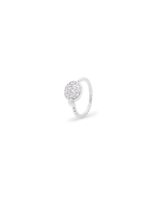 Anello pave oversized RUE DES MILLE in argento ANZ-018 M1 CER RH Ce...