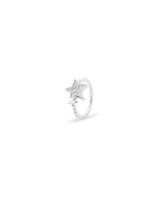 Anello pave oversized RUE DES MILLE in argento ANZ-018 M1 STE RH St...