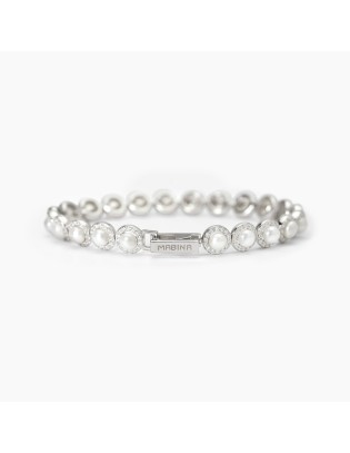 Bracciale tennis MABINA Milanesienne 533826-17 in argento con perle...