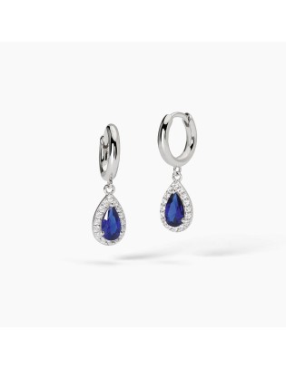 Orecchini pendenti MABINA Cool or Retro 563735 in argento zaffiri s...