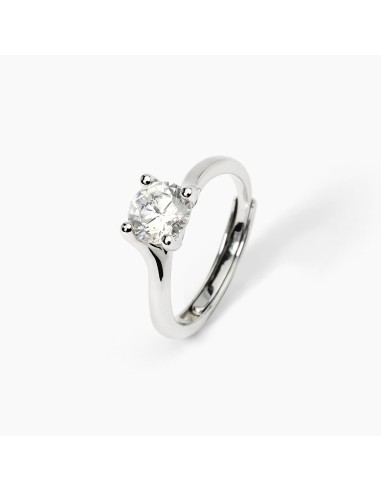 Anello contrarie regolabile MABINA 523399 in argento con cristallo ...