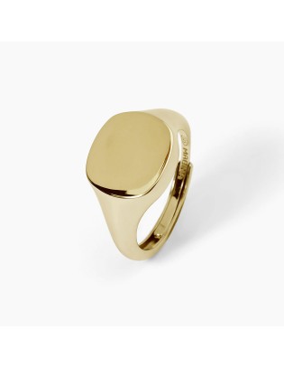 Anello regolabile chevalier MABINA 523375 in argento dorato forma q...