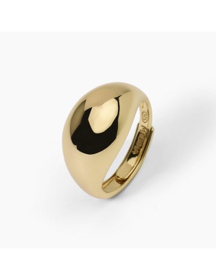 Anello regolabile chevalier MABINA 523378 in argento dorato forma b...