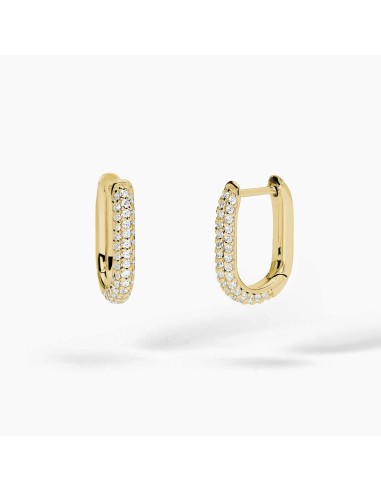 Orecchini ovali MABINA Couture 563731 in argento dorato con cristal...