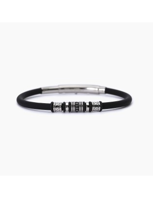 Bracciale Uomo MABINA Smarter 533711 in argento acciaio e silicone ...