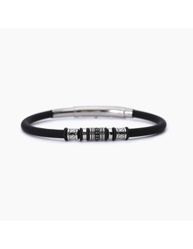 Bracciale Uomo MABINA Smarter 533711 in argento acciaio e silicone ...