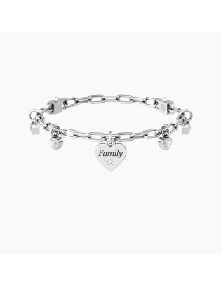 Bracciale donna regolabile comfort fit KIDULT Family 732215 CUORE/F...