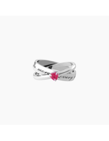 Anello intrecciato KIDULT Love 721003-17 EVERY DAY in acciaio e rub...