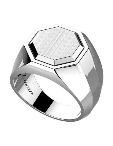 Anello ZANCAN Uomo in argento 925 EXA233 forma esagonale Misura 23 ...