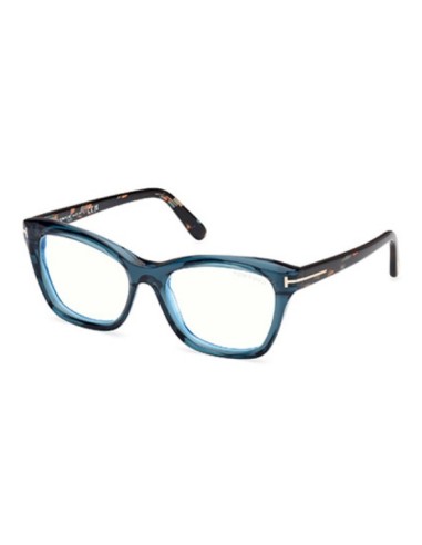 Occhiali montatura da vista TOM FORD FT5909-B092 Shiny Turquoise/Havana 53-18