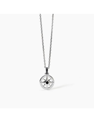 Collana Uomo MABINA Journey 553637 in argento con Rosa dei Venti on...