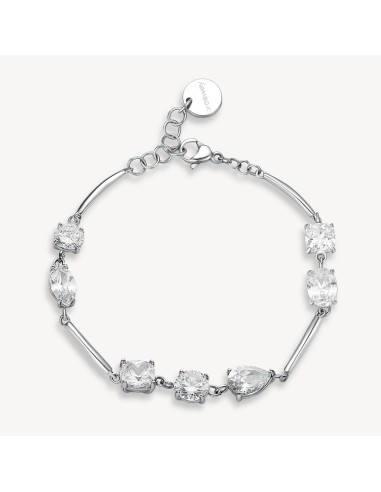 Bracciale semirigido BROSWAY AFFINITY in acciaio 316L e cristalli b...