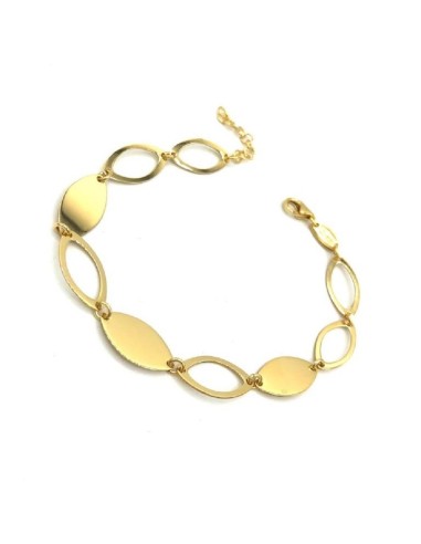 Bracciale flessibile in argento 925 placcato oro giallo B238G only ...