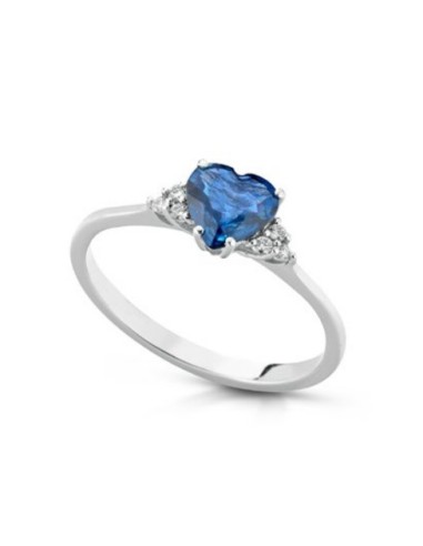 Acquista Anello in oro bianco 18Kt con diamanti e zaffiri C-ANOCEAN...