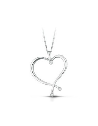 Acquista Girocollo in oro bianco 18Kt con diamanti naturali C-CIOJU...