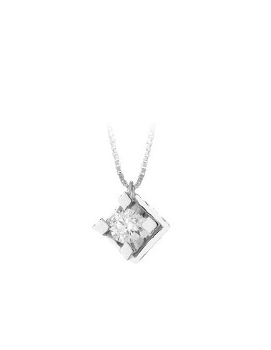 Girocollo in oro bianco 18Kt con diamanti C-PLB003 only 203,00 € on...