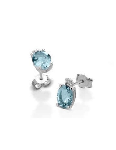 Acquista Orecchini in oro bianco 18Kt con diamanti naturali e acqua...