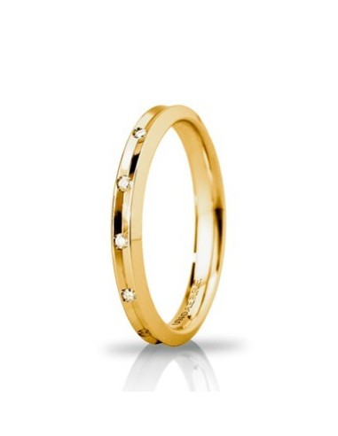 Acquista Fede UNOAERRE Fedi Brillanti Promesse Corona Slim in oro g...
