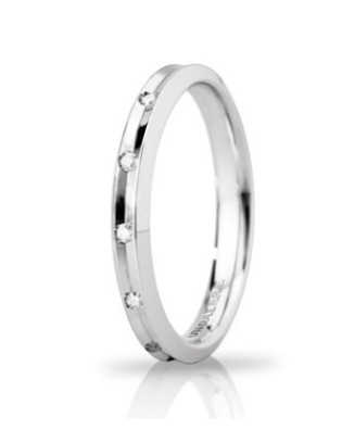 Acquista Fede UNOAERRE Fedi Brillanti Promesse Corona Slim in oro b...