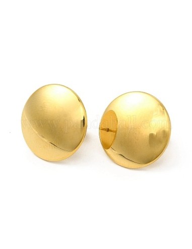 Orecchini a bottone in argento 925 placcato oro giallo BUTTON AU on...