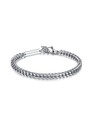 Bracciale Uomo S'AGAPO' RIPPLE in Acciaio 316L SRP17 Catena Spiga q...