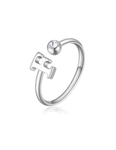 Anello regolabile S'AGAPO' CLICK in Acciaio 316L con cristallo SCK1...