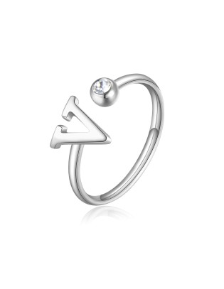 Anello regolabile S'AGAPO' CLICK in Acciaio 316L con cristallo SCK1...