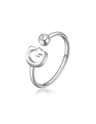 Anello regolabile S'AGAPO' CLICK in Acciaio 316L con cristallo SCK1...